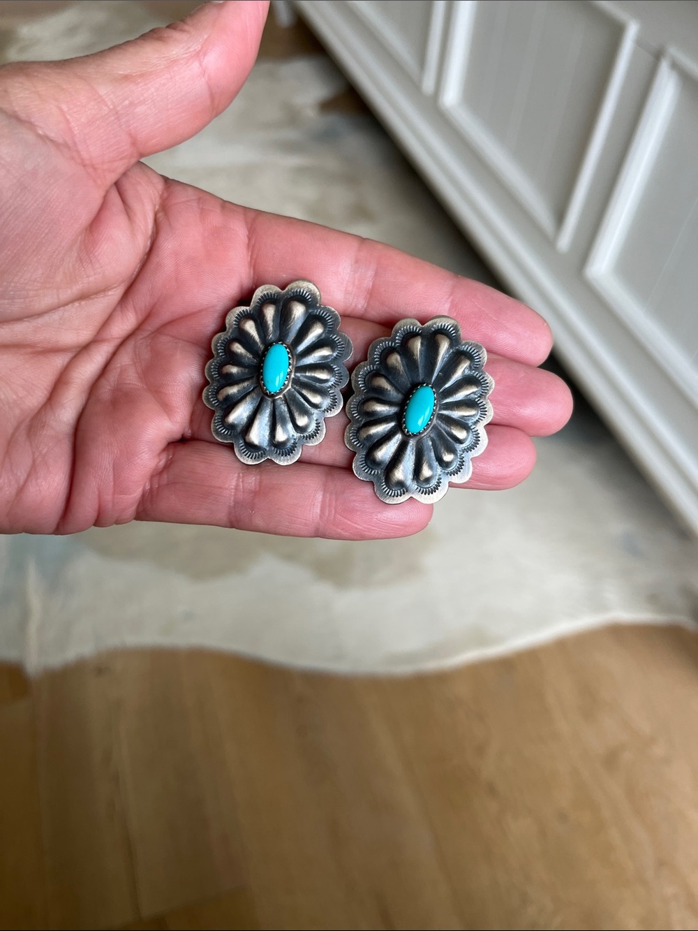 🦋ON RESERVE FIR ANGEL FO NOT PURCHASE🦋Navajo Turquoise Concho Earrings